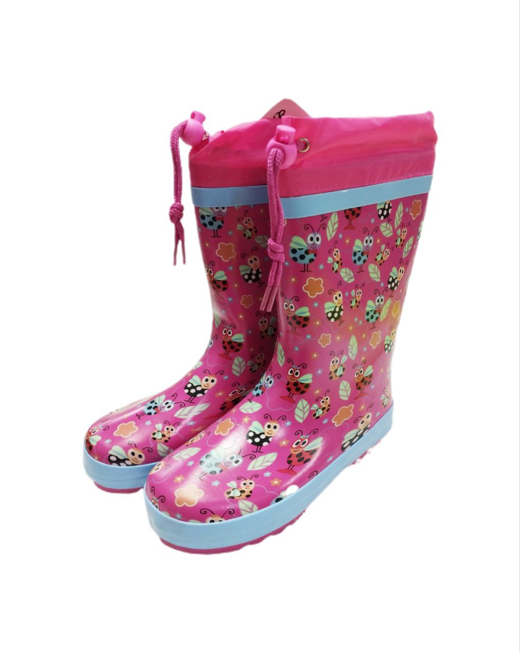 Резиновые сапоги дев  розовый пчелка бабочка р33