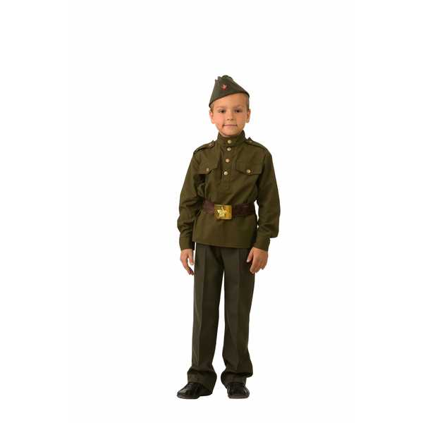 8008 Карнавальный костюм Солдат (Рубашка, брюки, пилотка)  р.28 (Вид 1)