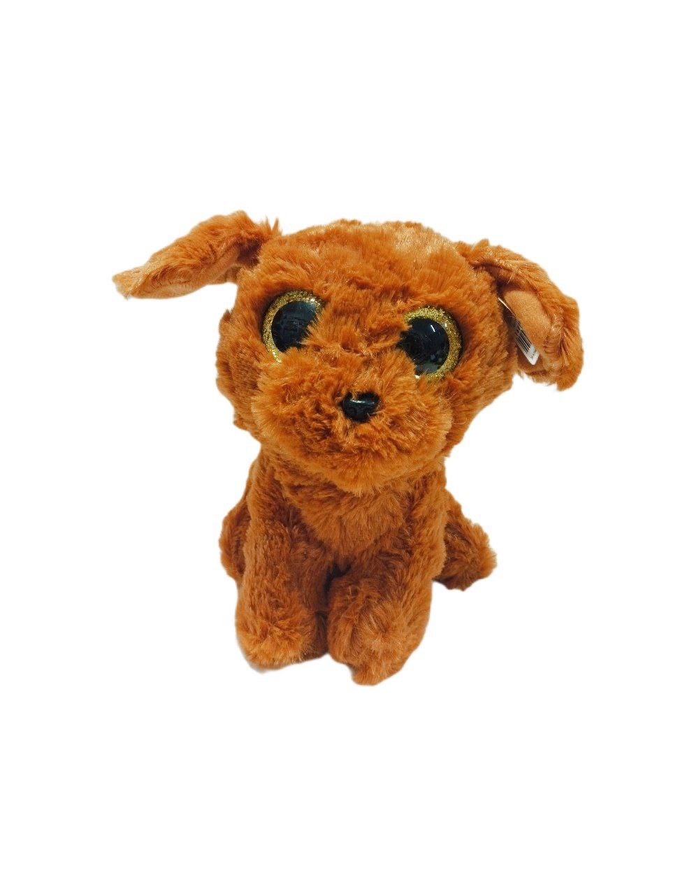Мягкая игрушка глазастик 20 см. Щенок коричневый