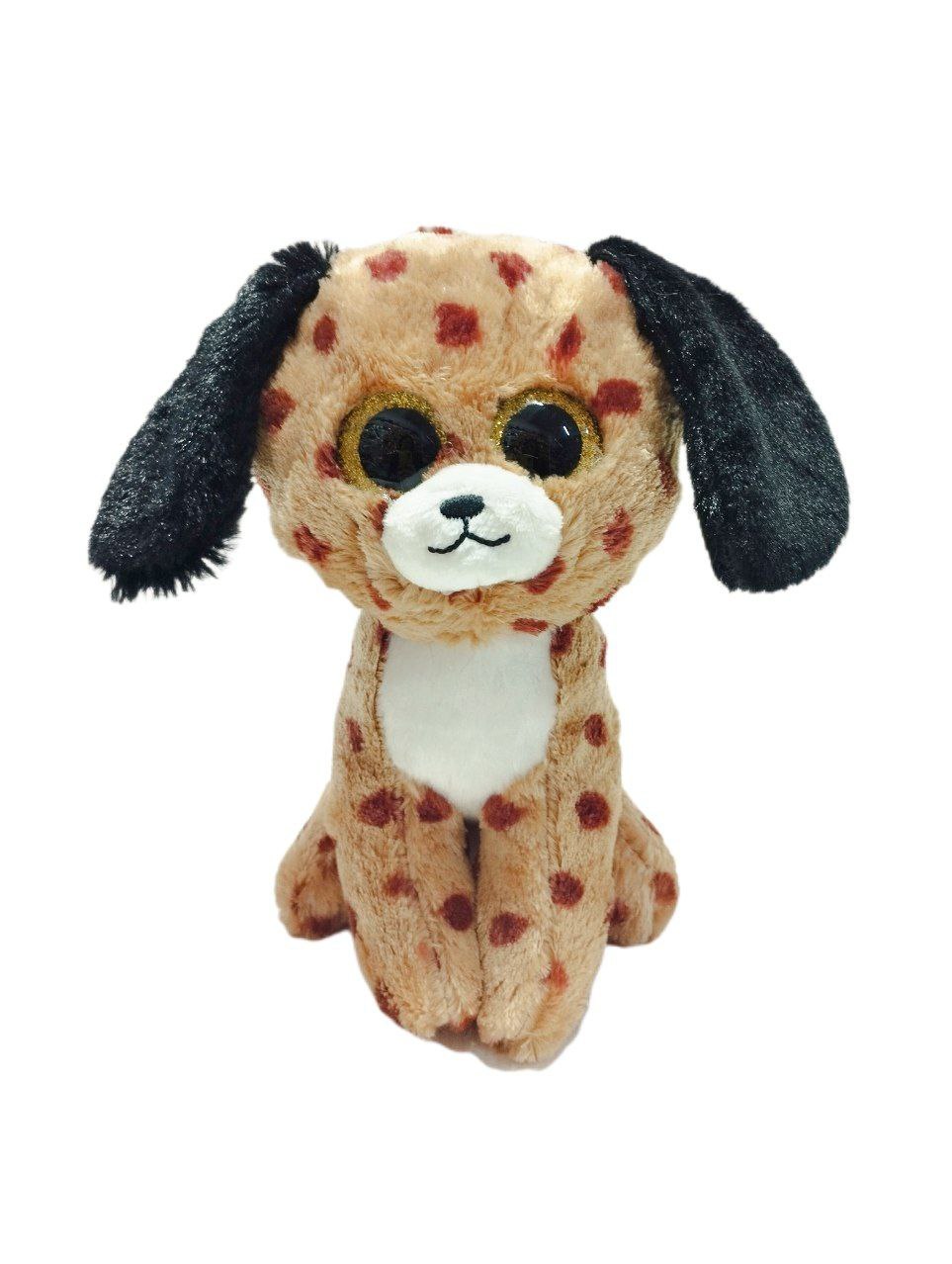 Мягкая игрушка глазастик 20 см. Щенок пятнистый