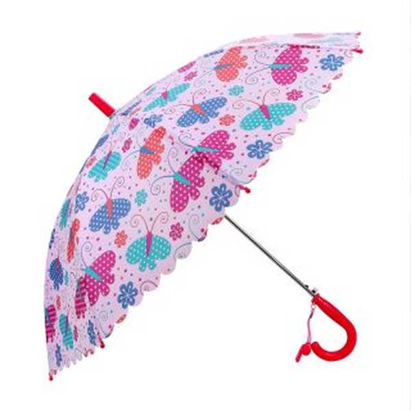 Зонт детский Летние бабочки, 48 см, свисток, полуавтомат
