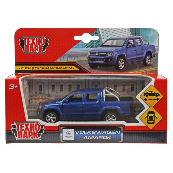 Машина металл VOLKSWAGEN amarok, 11,4 см, двери, инерция, синий, кор. Технопарк 67336 (96)