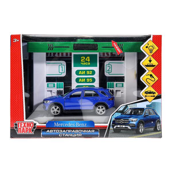 Игрушка пластик свет-звук АВТОЗАПРАВОЧНАЯ СТАНЦИЯ 21 см, С МАШИНКОЙ, кор. Технопарк OILSTA-22PLGLE-G