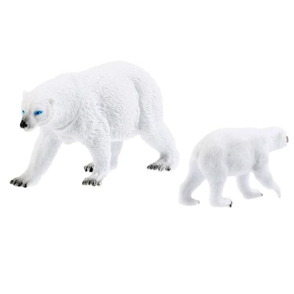 Игрушка пластизоль Животные Мамы и малыши (белая медведица и медвежонок) Играем вместе в кор.4*12шт (Вид 1)