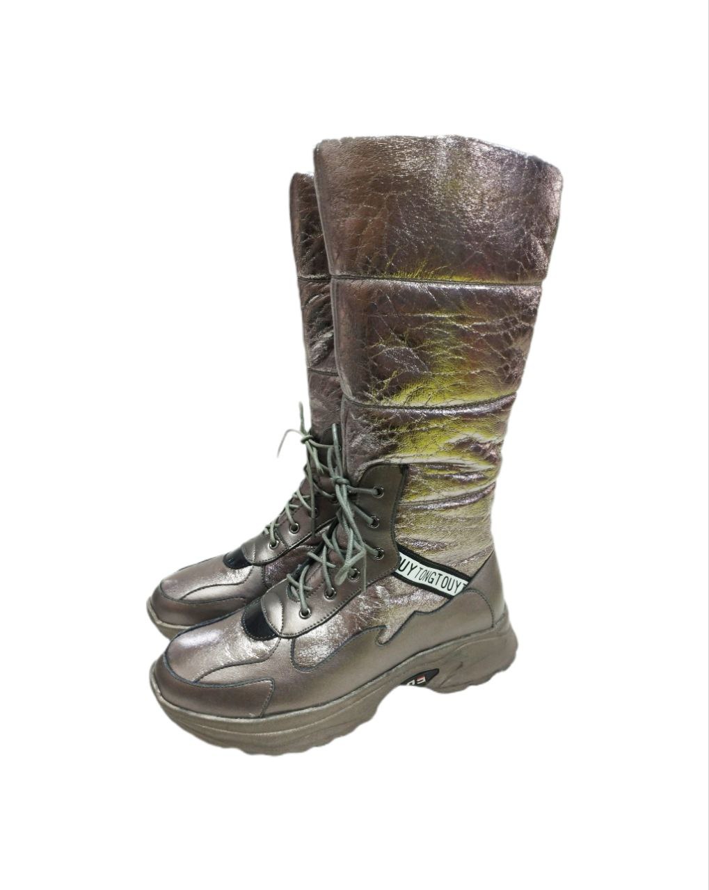 Сапоги черн бронза р38