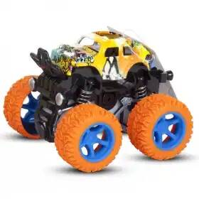 Инерционная машинка Handers Бигфут: Кислотный монстр (8,5 см, вращ. на зад. колёсах, 4WD, оранжевы