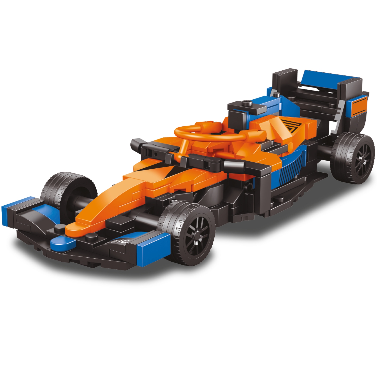 Конструктор Mioshi Tech Автоспорт: Оранжево-синий гоночный болид (278 дет., 20,5 см) (Вид 1)