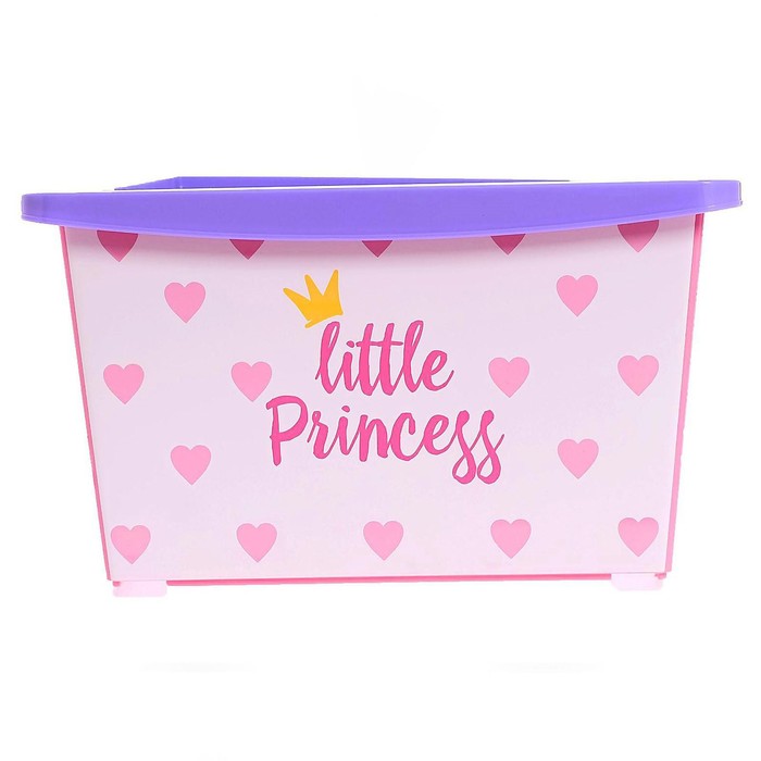 Ящик универсальный для хранения с крышкой  «Принцесса » , объем 30 л, цвет розовый 5364565 (Вид 2)