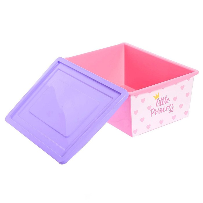Ящик универсальный для хранения с крышкой  «Принцесса » , объем 30 л, цвет розовый 5364565 (Вид 4)