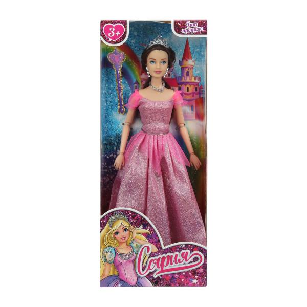 Кукла 29см София принцесса, акс., руки и ноги сгиб., кор. КАРАПУЗ P3-S-JP