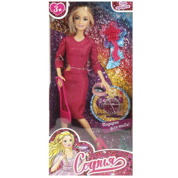 Кукла 29см София, руки и ноги сгиб,  косметика, акс, кор КАРАПУЗ 66001-K2-S-BB