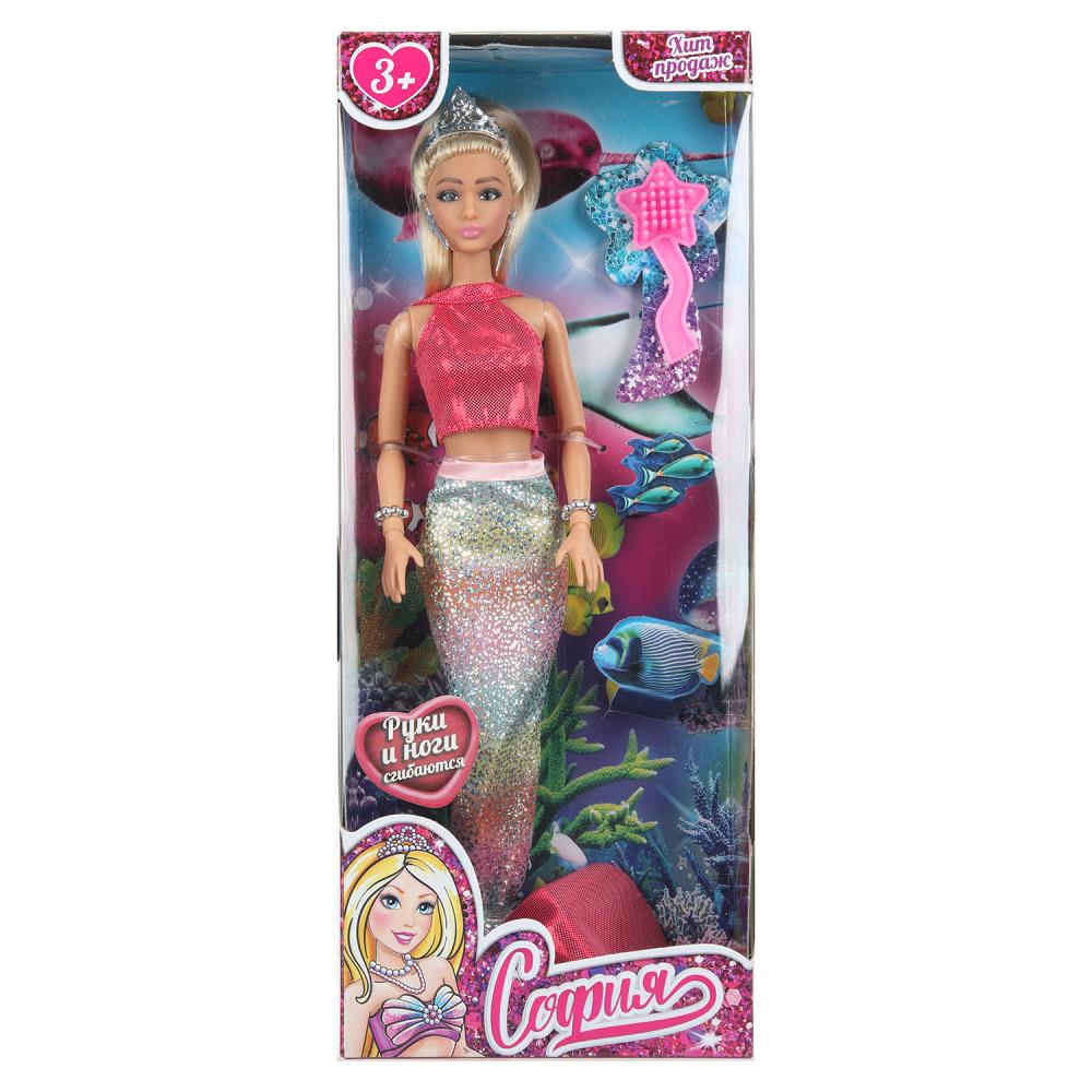 Кукла 29см София, руки и ноги сгиб., русалка, акс, кор КАРАПУЗ 66001M-15-S-BB-WOD