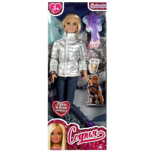 Кукла 29 см София , руки и ноги сгиб, ЗИМА, акс, кор КАРАПУЗ 66001-W15-S-BB