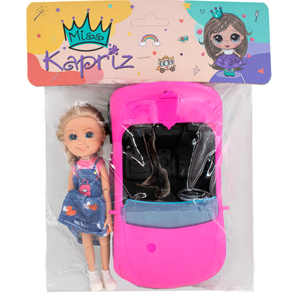 Кукла малышка Miss Kapriz MK53851 с машиной в пак. (Вид 2)