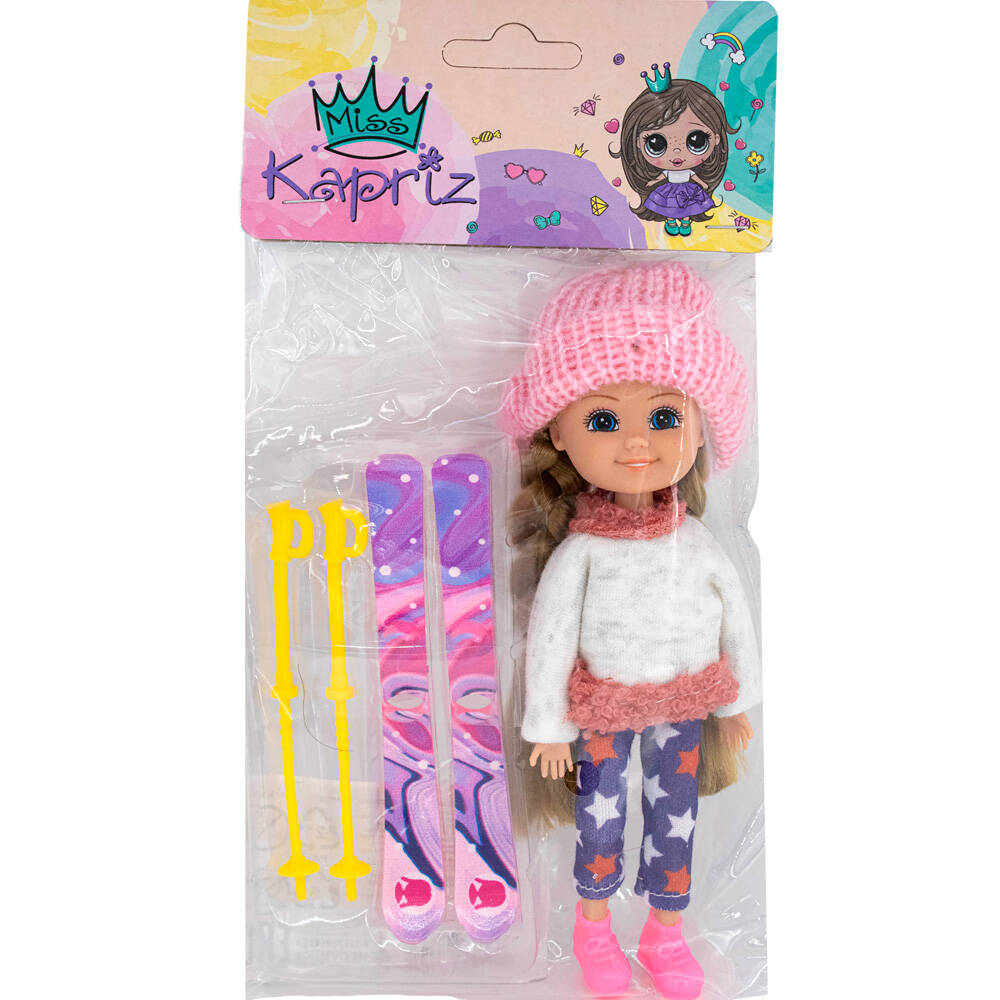 Кукла малышка Miss Kapriz MK53853 с лыжами в пак. (Вид 2)