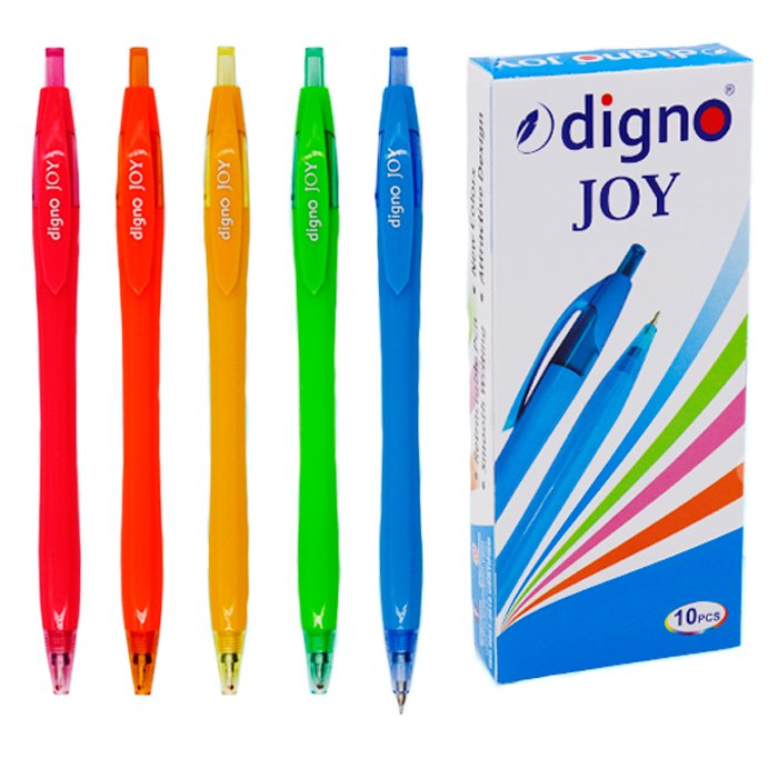 Ручка шарик автомат синий 0,7 мм DIGNO JOY DG-10122 (Вид 1)