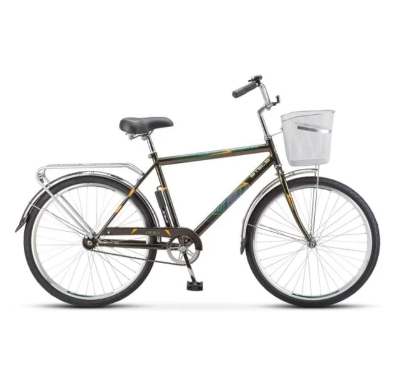 Велосипед Stels Navigator 26 200 Gent Z010 Оливковый (с корзиной) (LU094044) (19)