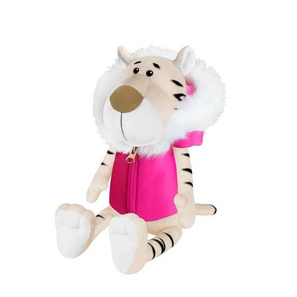 Мягкая Игрушка Maxitoys Luxury Белая Тигрица в Розовой Жилетке 20 см