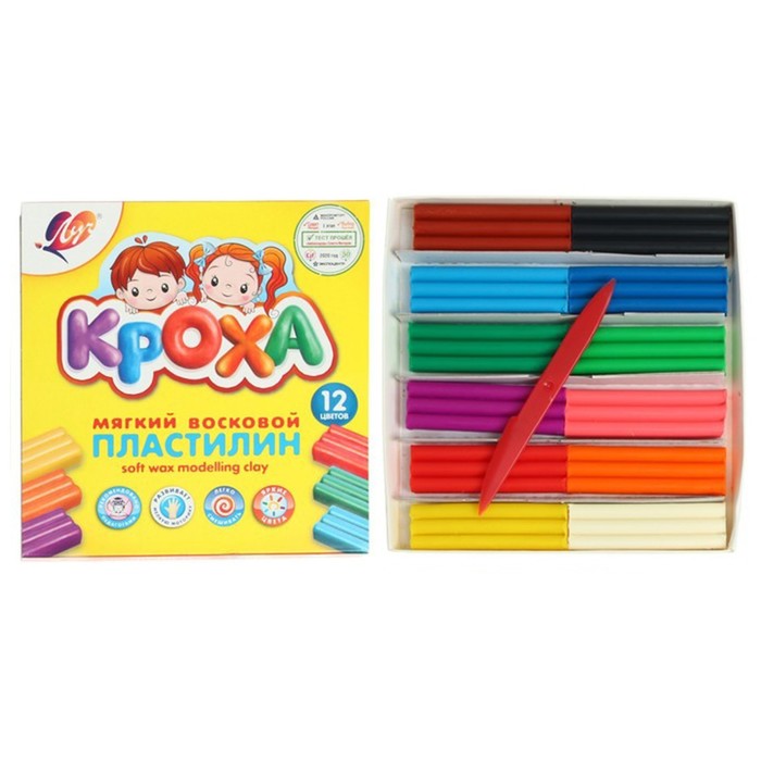 Пластилин мягкий Кроха  12 цветов