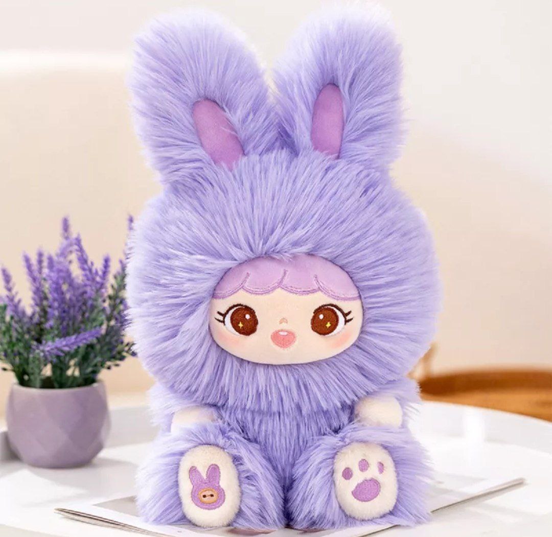 Мягкая игрушка Кукла в костюме зайки, 30 см, цвет фиолетовый   9954612