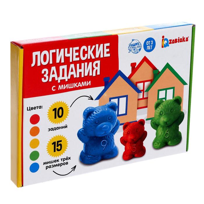 IQ-ZABIAKA Развивающий набор Логические задания с мишками   6900017