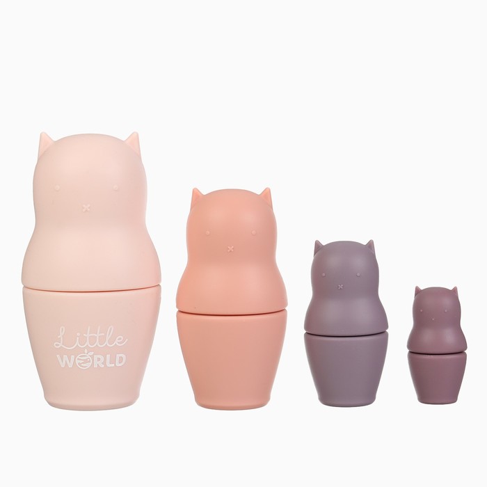 Развивающая игрушка «Котик-матрешка», пищевой силикон, MumBaby 9912630 (Вид 2)