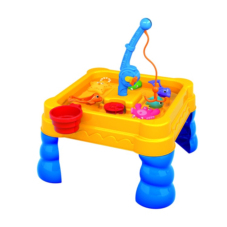 Стол для игр с песком и водой Hualian Toys Весёлая рыбалка (40х40х43,5 см, крышка, 14 предм.) (107