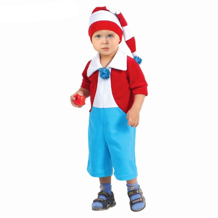 Карнавальный костюм для мальчика от 1,5-3-х летБуратино комбинезон, шапка   1392523 (Вид 1)