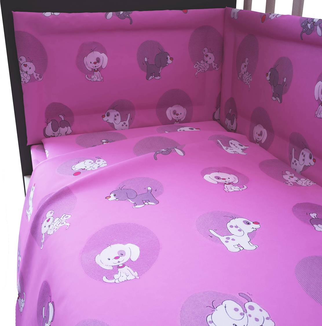 Комплект в кроватку Фея Наши друзья 6 предметов, розовый
