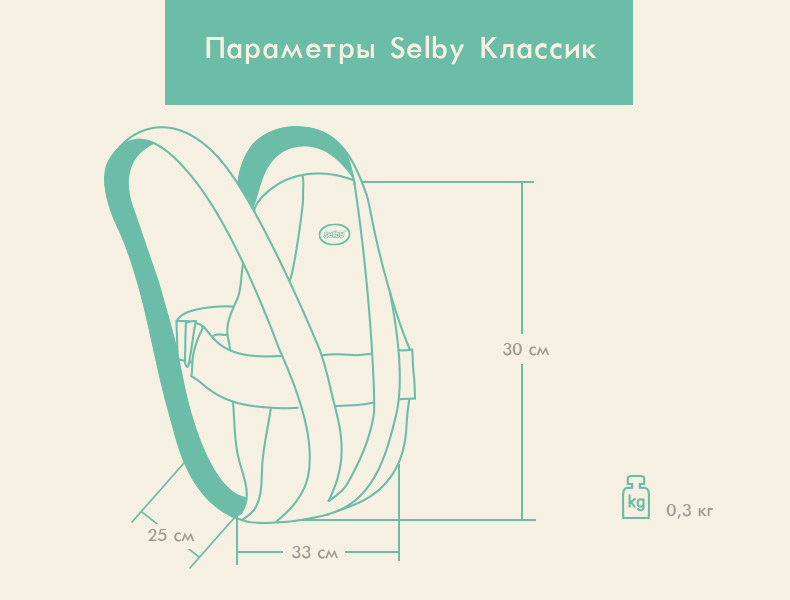 Рюкзак кенгуру Selby Классик красный (Вид 4)