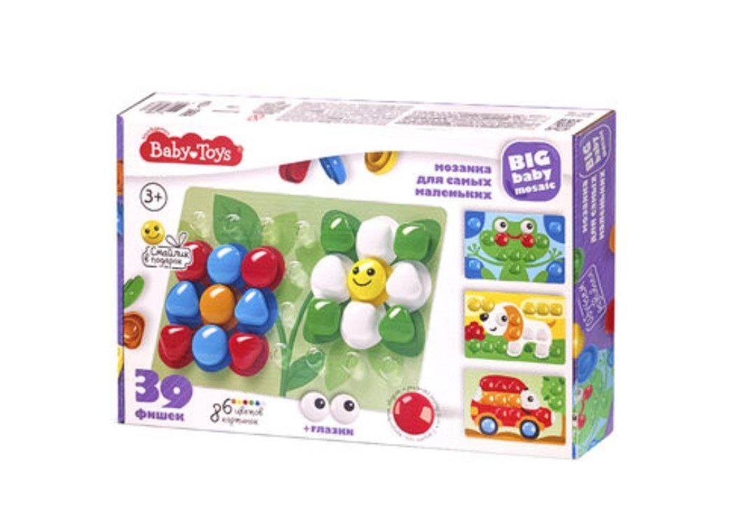 Мозаика для самых маленьких Цветочек d40/39 эл Baby Toys арт.03583