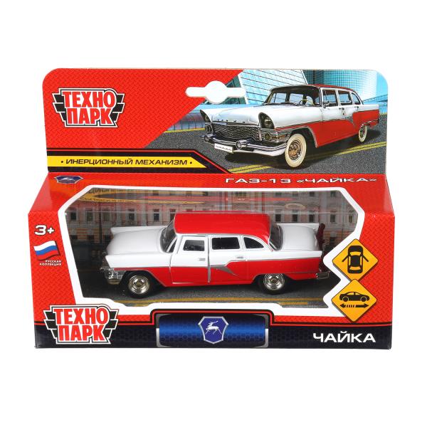 Машина металл ГАЗ ЧАЙКА 11,5 см, двери, инерц, красн, кор. Технопарк X600-H09083-R (108)