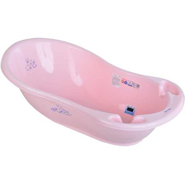 Ванна детская КРОЛИКИ 102 (со сливом) KR-005 розовый (Tega) (Вид 1)