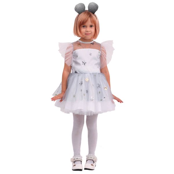 2085 к-20 Карнавальный костюм Мышка Соня (платье, ушки на ободке) размер 110-56