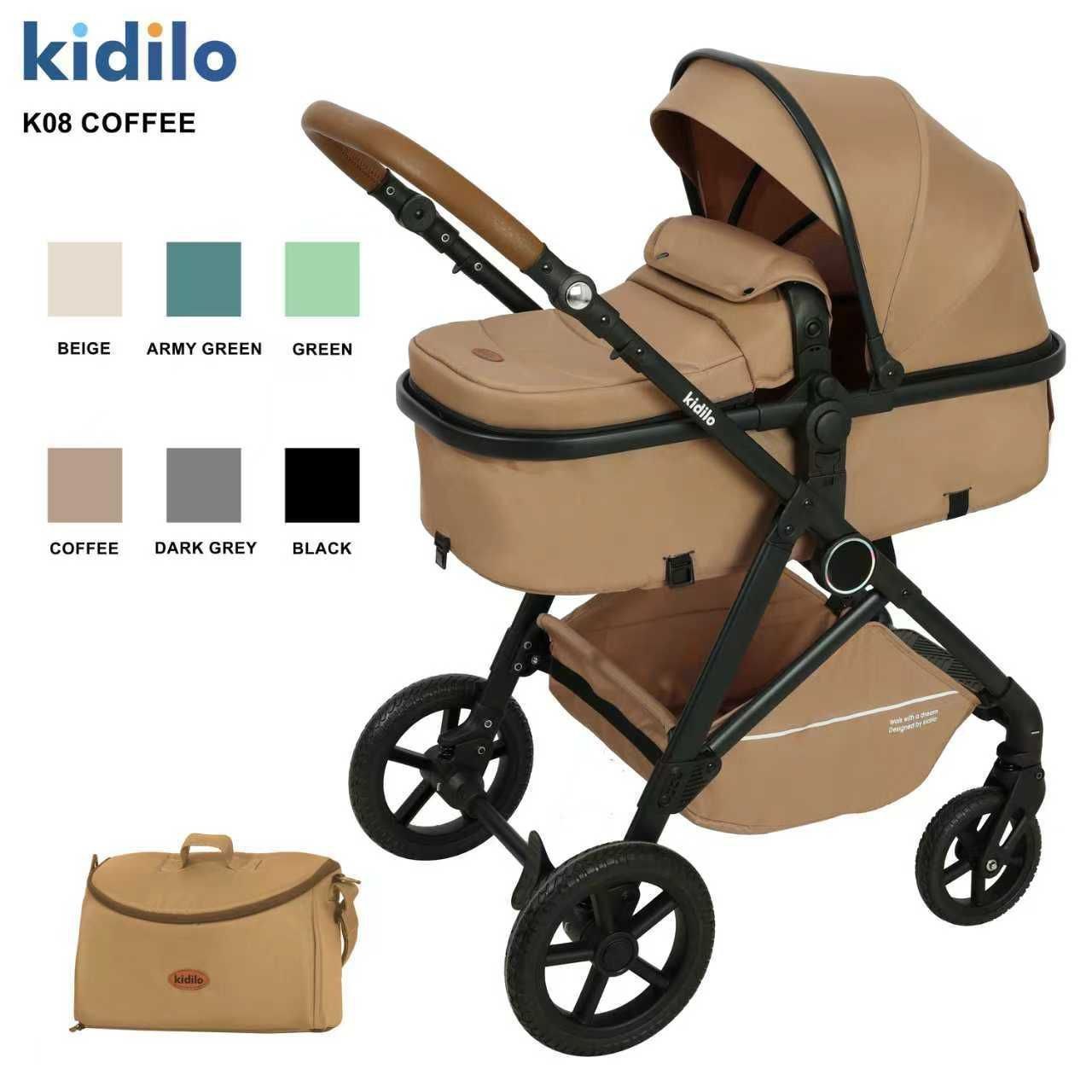 Детская коляска, цвет COFFEE арт.K 08 Kidilo