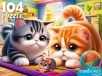 ПАЗЛЫ 104 элемента. ПРИНЦЕССА С МАЛЕНЬКИМ ЛЕОПАРДОМ (арт. УК104-6617)