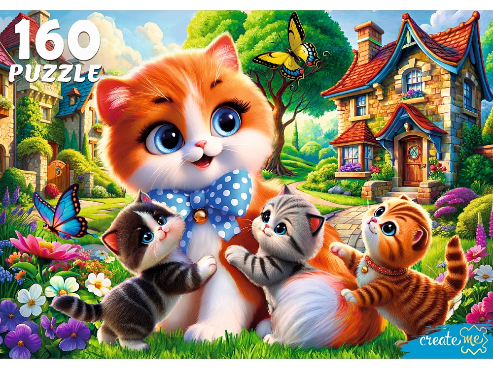 ПАЗЛЫ 160 элементов. ПУШИСТАЯ СЕМЬЯ (арт. Ф160-6642)