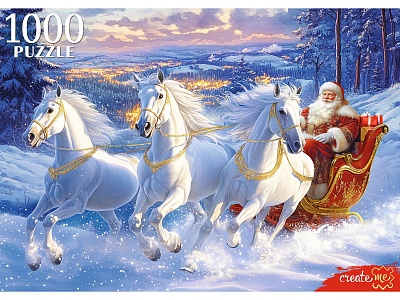ПАЗЛЫ 1000 элементов. ТРИ БЕЛЫХ КОНЯ  (арт.П1000-7637)