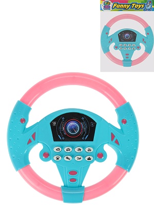 Муз.развив. игрушка РУЛЬ Гонка(звук,бат.2хАА не в компл.,в пакете) ( Арт. 2125450)