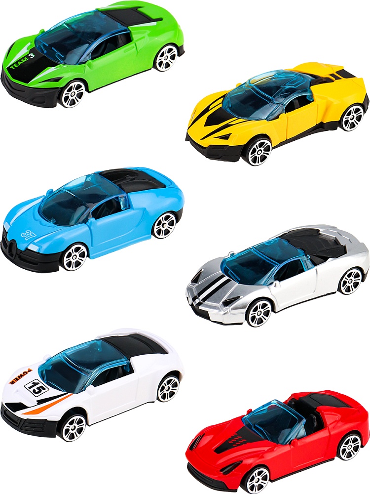 Набор машинок (6 машинок в наборе, в пакете) (Арт. 2914986) (Вид 2)