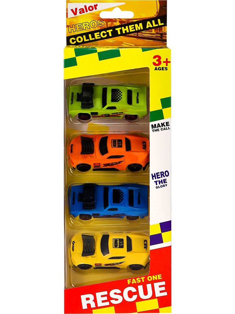 Набор машинок (4 машинки в наборе, в коробке)(Арт. 2926359)