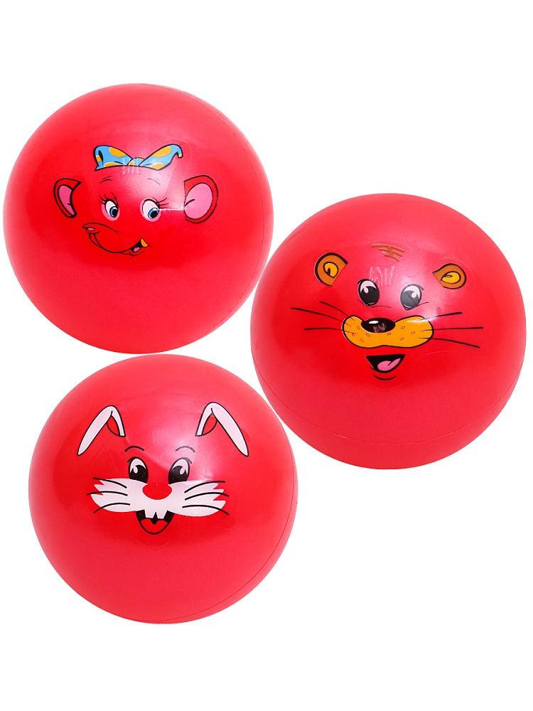 Мяч детский (15см,35гр) Мордашка, микс (Арт. XQ-11) кратно 10