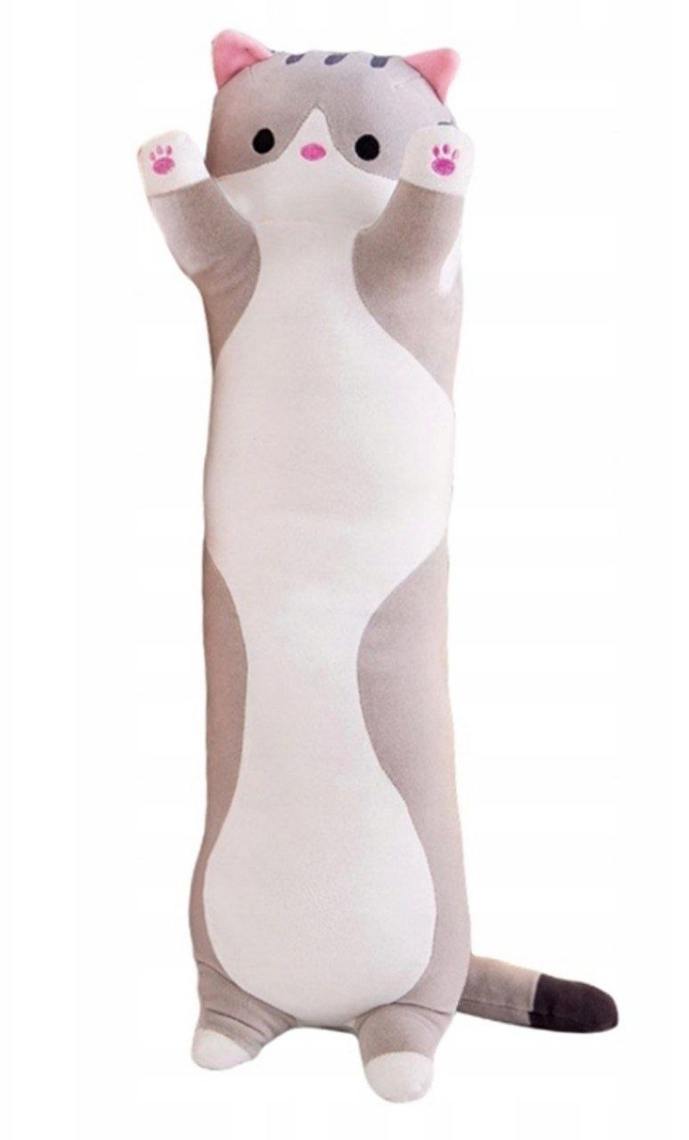 Мягкая игрушка кот-батон ,цвет серый,50см арт.K555-468