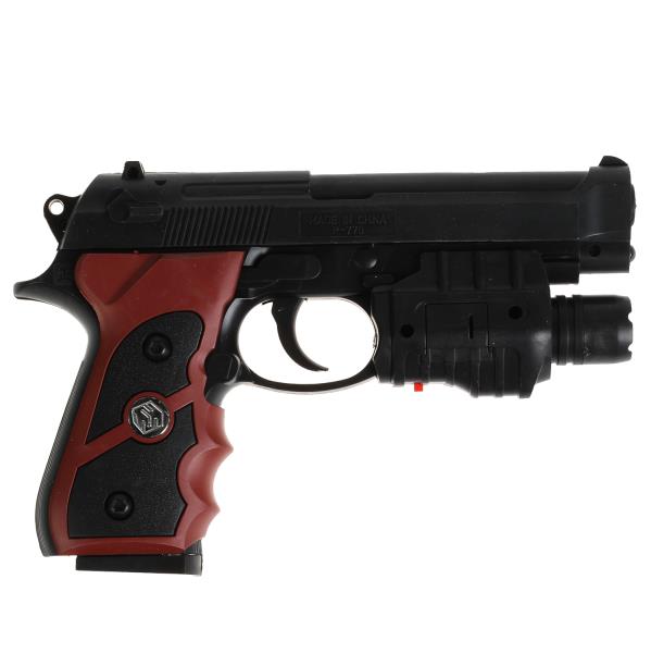 Пистолет с лазер. прицелом, с фонарем 779-1 в пак. 1B00742