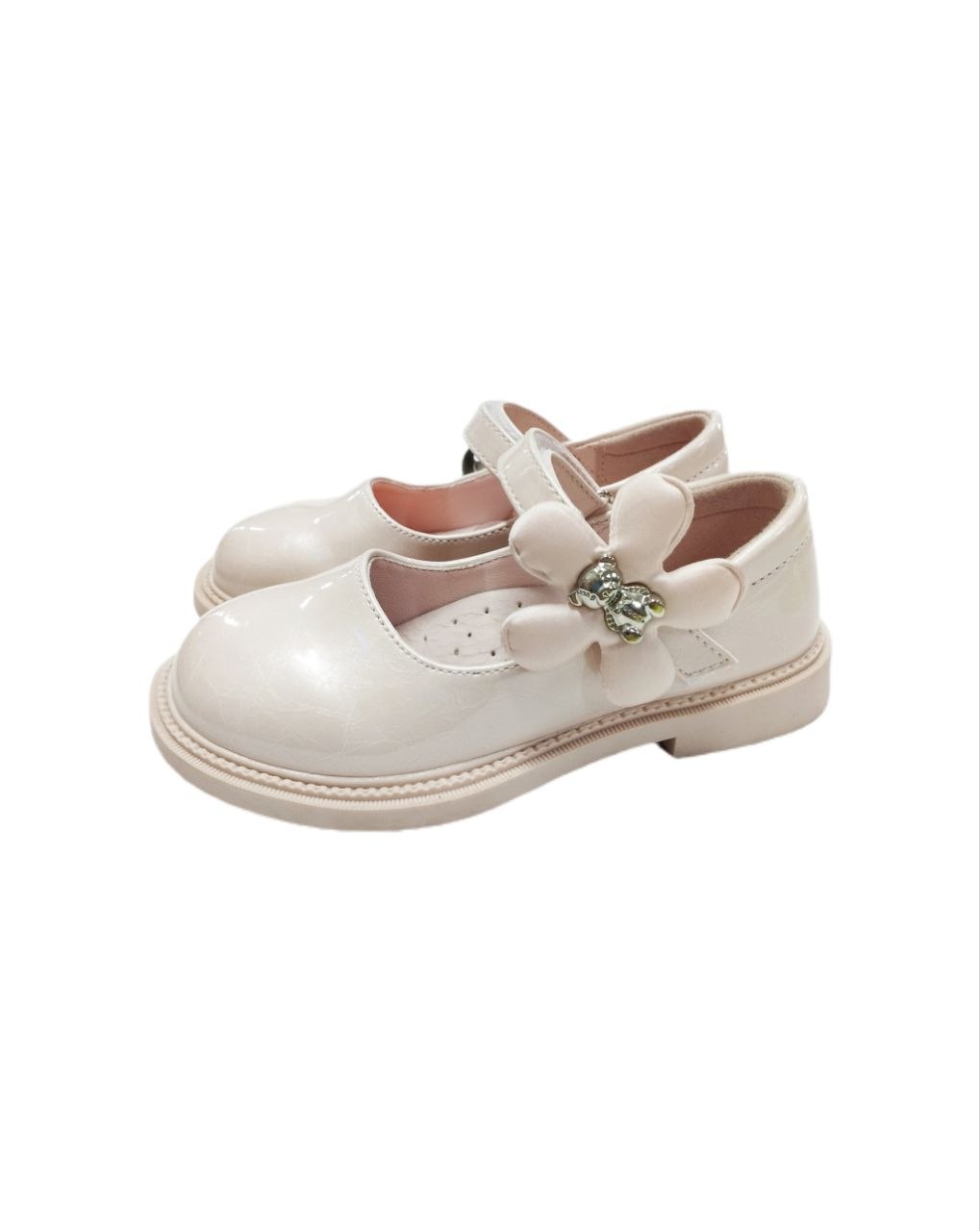 туфли дев бел и пудра 10735 р31