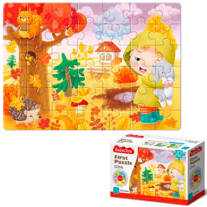 Пазл First Puzzle Времена года. Осень. (42 эл) Baby Toys арт.04161