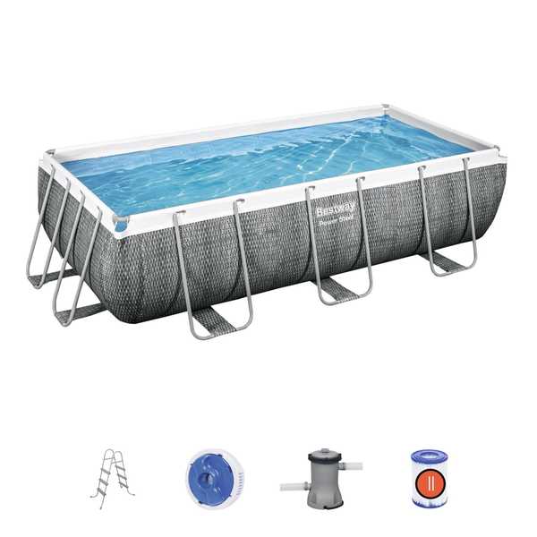 Прямоугольный бассейн с набором 404 см x 201 см x 100 см (Арт. 56721)