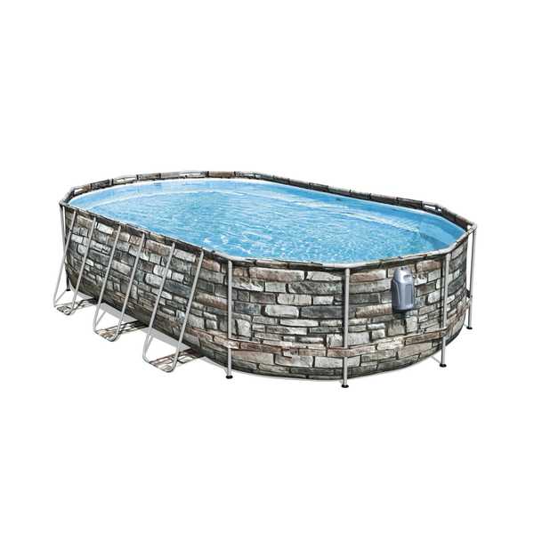Овальный бассейн с набором 610 см x 366 см x 122 см (Арт. 56719)