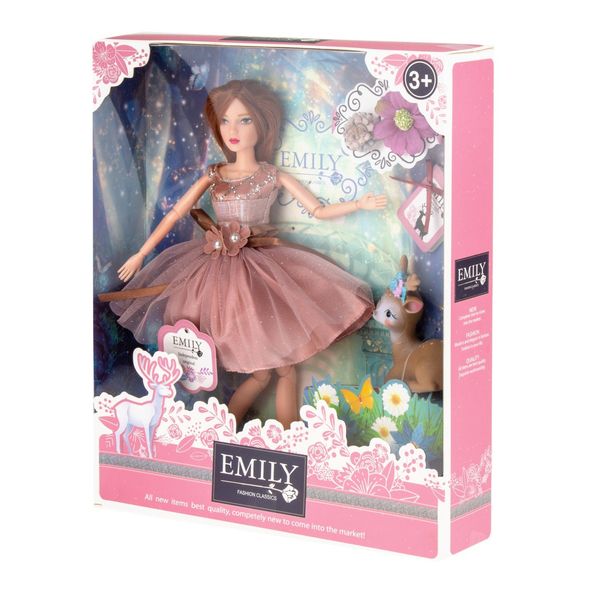 Кукла  Эмили  с олененком коллекция Ванильное небо 28 см.