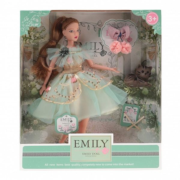Кукла Эмили в вишневом саду 28 см.